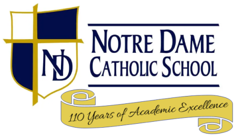 Notre Dame Catholic School Logo, Kerrville, TX, Catholic schools, Catholic, 100th anniversary